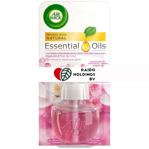 AIRWICK AIR FRESHENER ELECTRIC DIFFUSER REFILL MAGNOLIA&CHERRY BLOSSOM 19ML