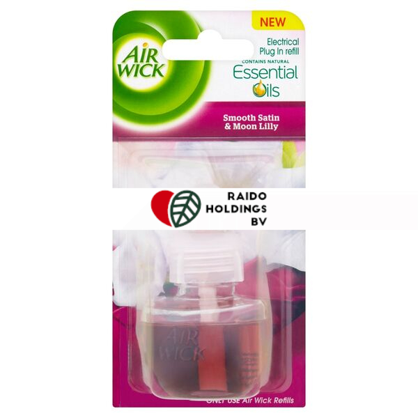 AIRWICK AIR FRESHENER ELECTRIC DIFFUSER REFILL SMOOTH SATIN&MOON LILLY 19ML