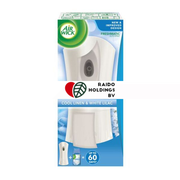 AIRWICK AIR FRESHENER FRESHMATIC COMPLETE DEVICE + REFILL COOL LINEN&LILIAC 250ML