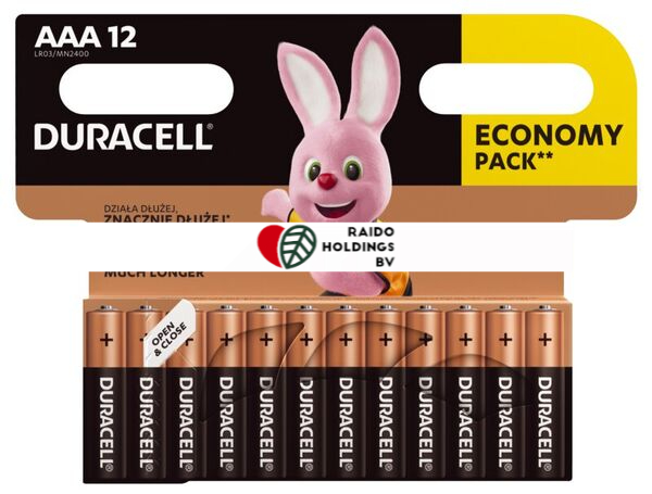 Duracell Battery Basic AAAK 12
