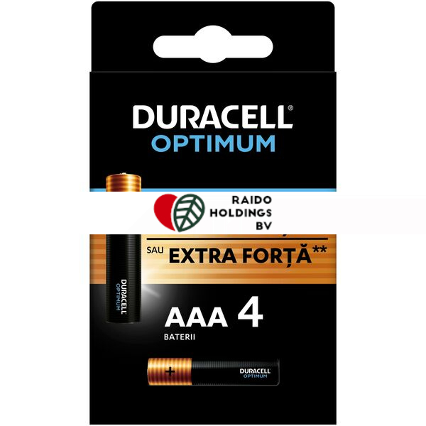 Duracell Battery Optimum AAAK 4