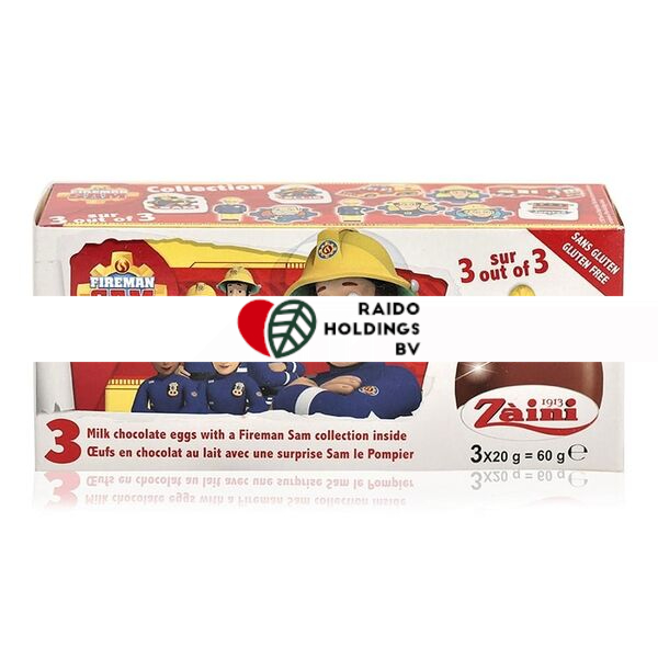 Zaini Fireman Sam Chocolate Eggs 3 x 20 g