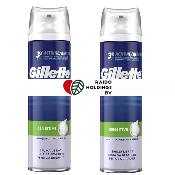Gillette Shaving Foam Series Sensitive 250ml 2pcs
