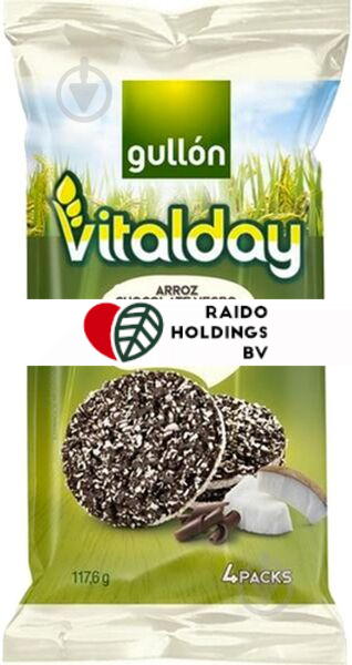Gullon Tortitas Arroz Choco Negro y Coco 117,6 g