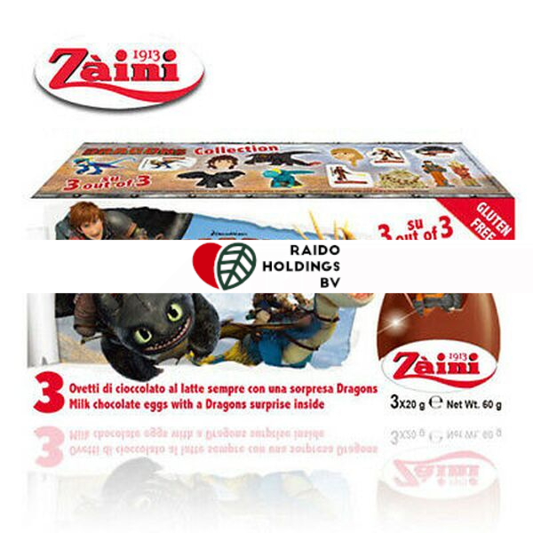 Zaini How To Train Your Dragon Chocolate Eggs 3 x 20 g