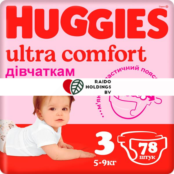 Huggies Diapers Ultra Comfort Mega Size 3 5-9 kg 78pcs