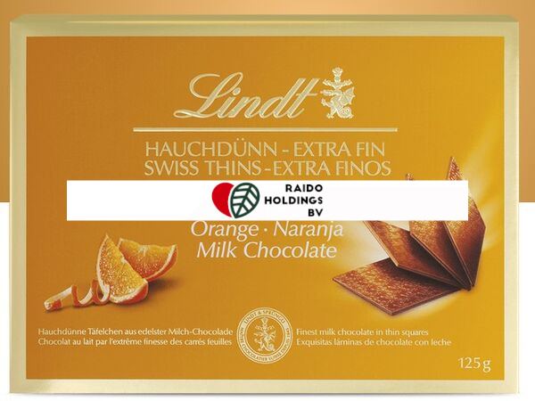 Lindt Thins Orange 125 g