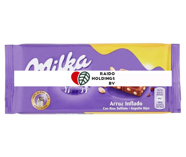 Milka Rice Crisp Chocolate Bar 100g