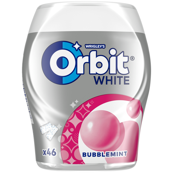 Orbit White Bubblemint bottle 46 pellets