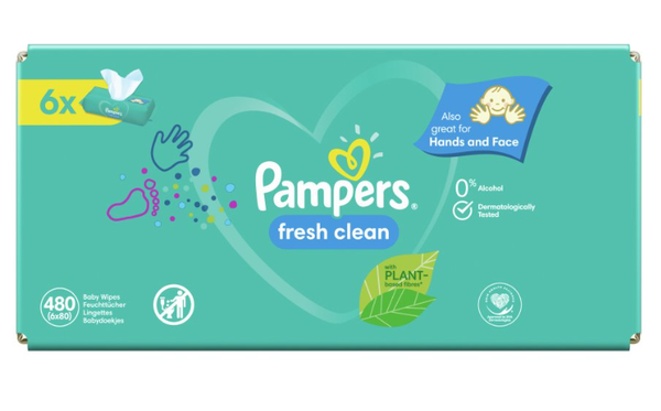 PAMPERS SERV FRESH CLEAN (6*80)
