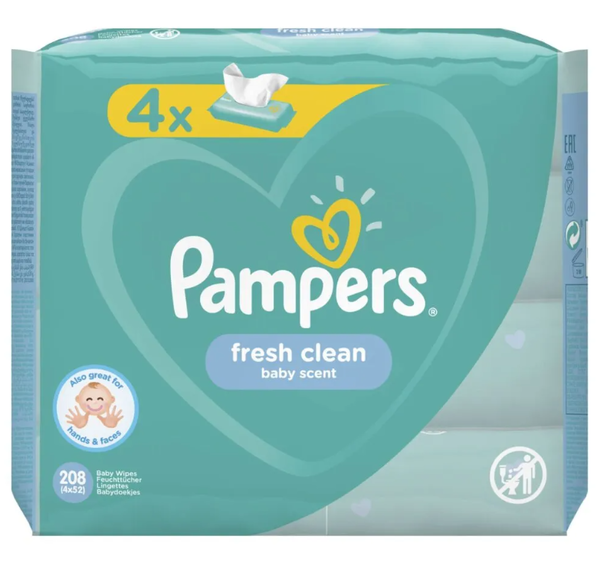 PAMPERS SERV QUATTRO FRESH CLEAN(52)