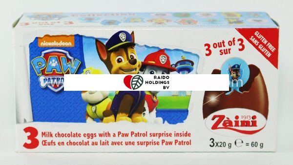 Zaini Paw Patrol Chocolate Eggs 3 x 20 g