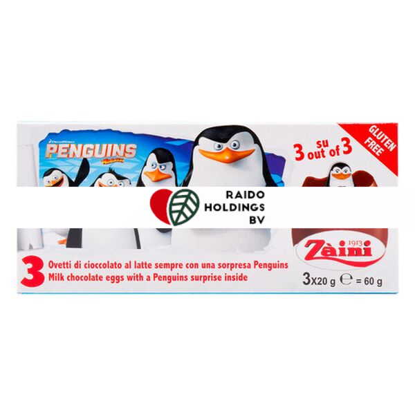 Zaini Penguins Chocolate Eggs 3 x 20 g