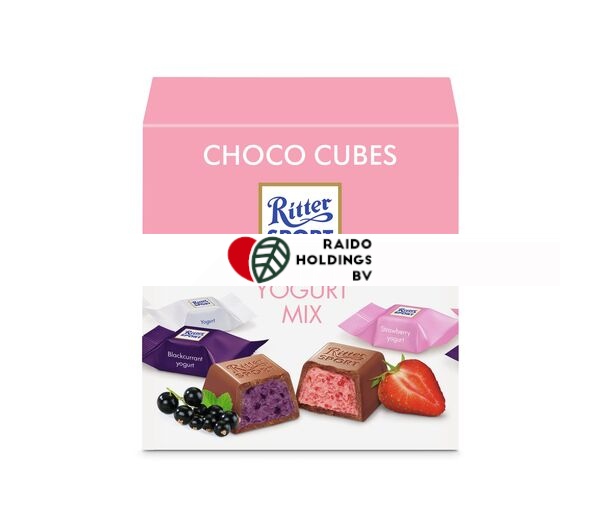 Ritter Sport Chocolate Cubes Currant Jogurt, Jogurt, Strawberry Jogurt 176 g