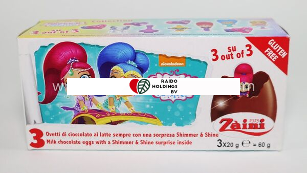 Zaini Shimmer & Shine Chocolate Eggs 3 x 20 g