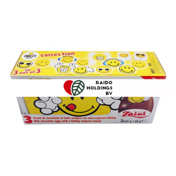 Zaini Smiley Chocolate Eggs 3 x 20 g