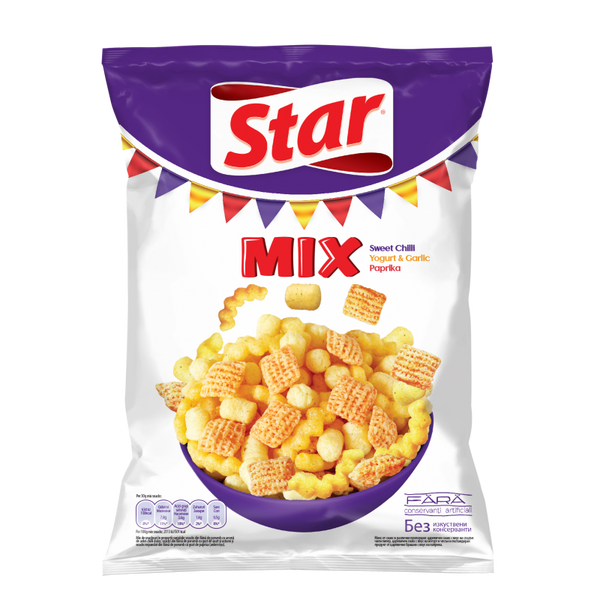 Star Snacks Mix Sweet chilli, yogurt and garlic, paprika 90 g