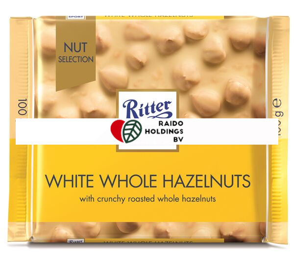 Ritter Sport White Whole Hazelnuts 100 g