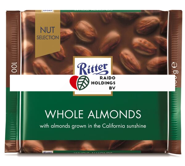 Ritter Sport Whole Almonds 100 g