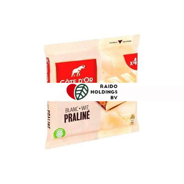 Côte d'Or White Chocolate Praline Bars 4 x 46 g