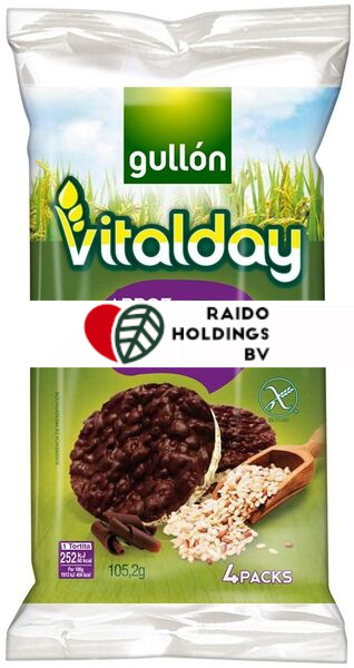 Gullon Tortitas Arroz con Chocolate Negro 105,2 g