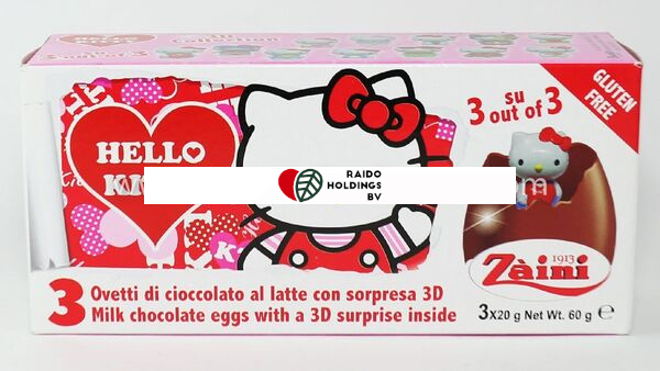 Zaini Hello Kitty Chocolate Eggs 3 x 20 g