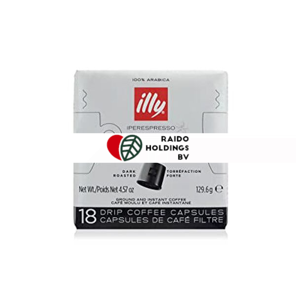 Illy Filter Coffee Black - Dark Roast x 18 capsules