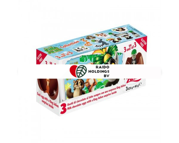 Zaini King Julien Chocolate Eggs 3 x 20 g
