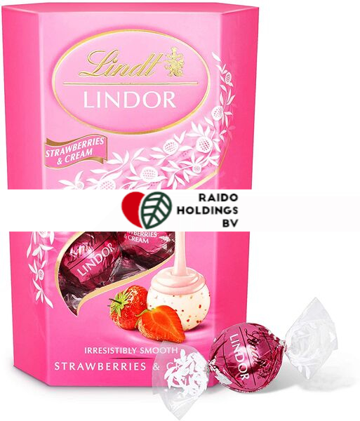 Lindt Lindor Strawberry & Cream 200 g