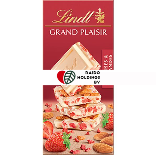 Lindt Grand Plaisir Almond & Strawberry White 150 g